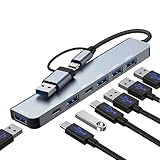 Loydia USB C Hub Adapter, 7 in 2 USB Hub 3.0 Multiport Adapter mit USB 3.0,...