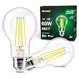 DiCUNO Edison LED Lampe E27, Classic ultraeffiziente Birne, A Label, 4W, Ersatz...