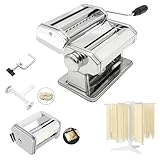 MZTOGR Pasta Maker machine, Set mit 6 Stück 150 mm Stahl Nudelmaschine mit 9...