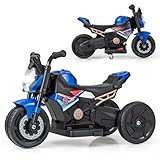 COSTWAY Elektro Motorrad Kinder, Elektromotorrad mit abnehmbaren Stützrädern &...