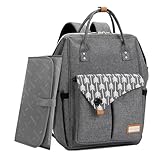 Lekebaby Baby Wickelrucksack Wickeltasche mit Wickelunterlage Multifunktional...