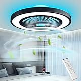 Nigecue 70W Deckenventilator mit Beleuchtung, Ø54CM Deckenlampe Deckenleuchte...