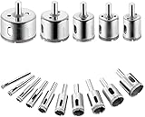 ZFYQ Diamantbohrer, 15Pcs Lochfräse Set zum Bohren in Glas, Keramik, Porzellan,...