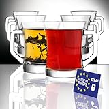 TYA I Kaffeegläser mit Henkel 6pcs 225ml BLEI FREI Latte Macchiato Gläser,...