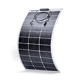 Topunive Flexibel Solarpanel 100W 12V Monokristalline Flexible Solarmodul 100...