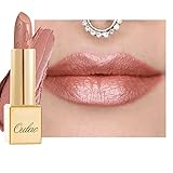 OULAC Lippenstift Metallic Glanz Finish, Kein Körniges Gefühl Lipstick mit...