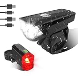 Fahrradlicht, 2er-Set, LED Fahrradbeleuchtung USB Aufladbar Fahrradlichter,...