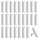 Lippenstifthülsen Leer, 25 Stück Lippenstift Tubes, Wiederverwendbar Kunststoff Leer Lippenpflegestift Nachfüllbar mit Kappe für DIY Hausgemachte Lippenbalsams (Weiß, 5g)