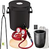 VEVOR Propan Schmelzofen 10 KG, Gas Metall Schmelzofen Propan Ton Grafit Tiegel,...