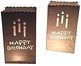 10 Stück Papier Lichttüten Lichtertüten Geburtstag Happy Birthday Kerzen für...
