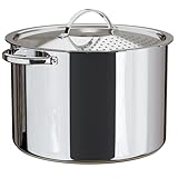 Pastatopf aus Edelstahl mit verschließbarem Siebdeckel, 5,5 l, großes...