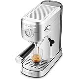 CASABREWS Espresso Siebträgermaschine 20 Bar, Edelstahl-Espressomaschine mit...
