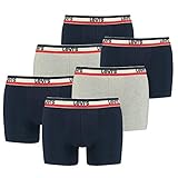 6er Pack Herren Levis SPRTSWR Logo Boxer Brief Boxershorts Unterwäsche Pants,...