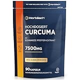 Curcuma Kapseln Hochdosiert 7.500 mg | Kurkuma Extrakt Kapseln mit Schwarzer...