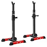 ISE Squat Rack Hantelständer mit 6 Höhenverstellbar Langhantelablage, 2...
