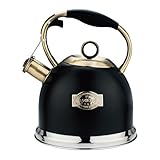 Flötenkessel Wasserkessel, 3L Edelstahl Pfeifkessel Mit Hitzebeständigem...