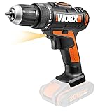 WORX WX166.9 Akku-Bohrschrauber – 20V Profi Werkzeug zum Bohren und Schrauben...