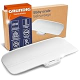 GRUNDIG Babywaage mit Körperlängen Messung - hochpräzise Baby Waage mit Hold...