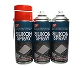 SDV Chemie Silikonspray Spray 3X 450ml Siliconspray Kunststoff- und Gummipflege...