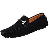 Jamron Herren Elegant Schnalle Halbschuhe Komfort Wildleder Fahrschuhe Stilvoll...