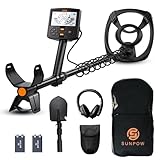 SUNPOW Metalldetektor 2025 Neu – 5 Modi Profi für Erwachsene, Pinpointer,...
