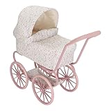 Little Dutch Puppenwagen aus Metall mit großen Rädern, Sonnenverdeck und...