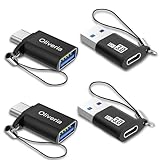 Oliveria USB C auf USB Adapter 4 Stück, Typ C auf USB 3.0 Adapter,Thunderbolt 3...