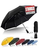 Chakipee Kompakter Reise Regenschirm Groß Sturmfest – Automatik Taschenschirm...