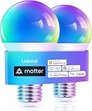 Linkind Matter Smart RGBTW Glühbirne, E27 Lampe Alexa, 45 Szenen & Musiksync,...
