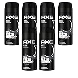 AXE Black Deo Deodorant Bodyspray im 6er Pack, Männerdeo ohne Aluminium, Herren...