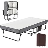DSNAPE Klappbett 192x97cm, Gästebett Klappbar mit Matratze ca.13CM,...