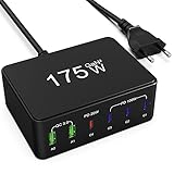 USB C Ladegerät, 175W GaN USB C Netzteil 6-Port USB Ladegerät Mehrfach,...