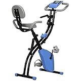 HOMCOM Heimtrainer X-Bike 2-in-1 Fahrradtrainer mit LCD-Display,Pulsmesser,...