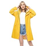 UNIQUEBELLA Upgrade Damen Regenjacke Wasserdicht Regenmantel Winddicht...