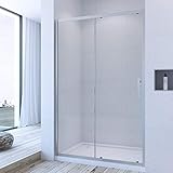 Duschtür Nische 150 cm Schiebetür Dusche Duschschiebetür Nischentür...