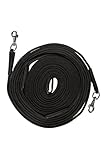 HKM Slim Doppellonge, Schwarz, 18 m