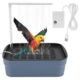 Vogel Badehaus Badewanne,Automatische Vogeltränke aus ABS,Geräuscharme...
