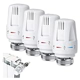 Tkxjry 4 Stück Heizkörperthermostat, M30 X 1,5 Heizkörper Thermostatkopf,...