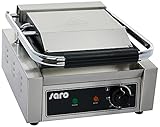 SARO Kontaktgrill mit gerillter Grillplatte – Gusseisenplatte –...