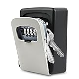 KEWUZY Schlüsseltresor Außen, Schlüsselbox mit Code, Schlüsselkasten mit...