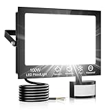 100W LED Strahler mit Bewegungsmelder Außen, Superhell 10000LM Außenstrahler,...