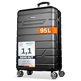 NOWI Bergamo Reisekoffer - Wasserabweisend, 8 Rollen 360° Drehbar,...