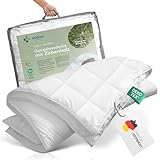 Medicate Ganzjahresdecke mit Zirbenholz 135 x 200 cm – Daunendecke für...