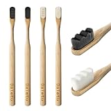 Daletu Nano Zahnbürste Bambus Zahnbürste 4 Stück | 20,000 Extra Weiche...