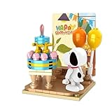 BlueBrixx Pro 107360 – Snoopy-Geburtstagsparty aus Klemmbausteinen mit 95...