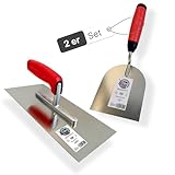 WERKFIT Profi Glättekelle Set inkl. 100mm Gipserspachtel - Rostfreie...