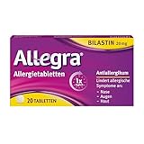 Allegra Allergietabletten 20 Stk – Antihistaminikum - Wirkstoff Bilastin -...