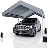 Carport 3x6 m Zeltgarage Carport mit Dach, UV-beständig wasserdicht Garagenzelt...