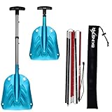 SkinStar Lawinensonde 260 oder 320cm und Schneeschaufel Klappbar Set Aluminium...