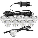 Auting Terrassen Einbaustrahler, 10er Set LED Bodeneinbaustrahler Warmweiß IP67...